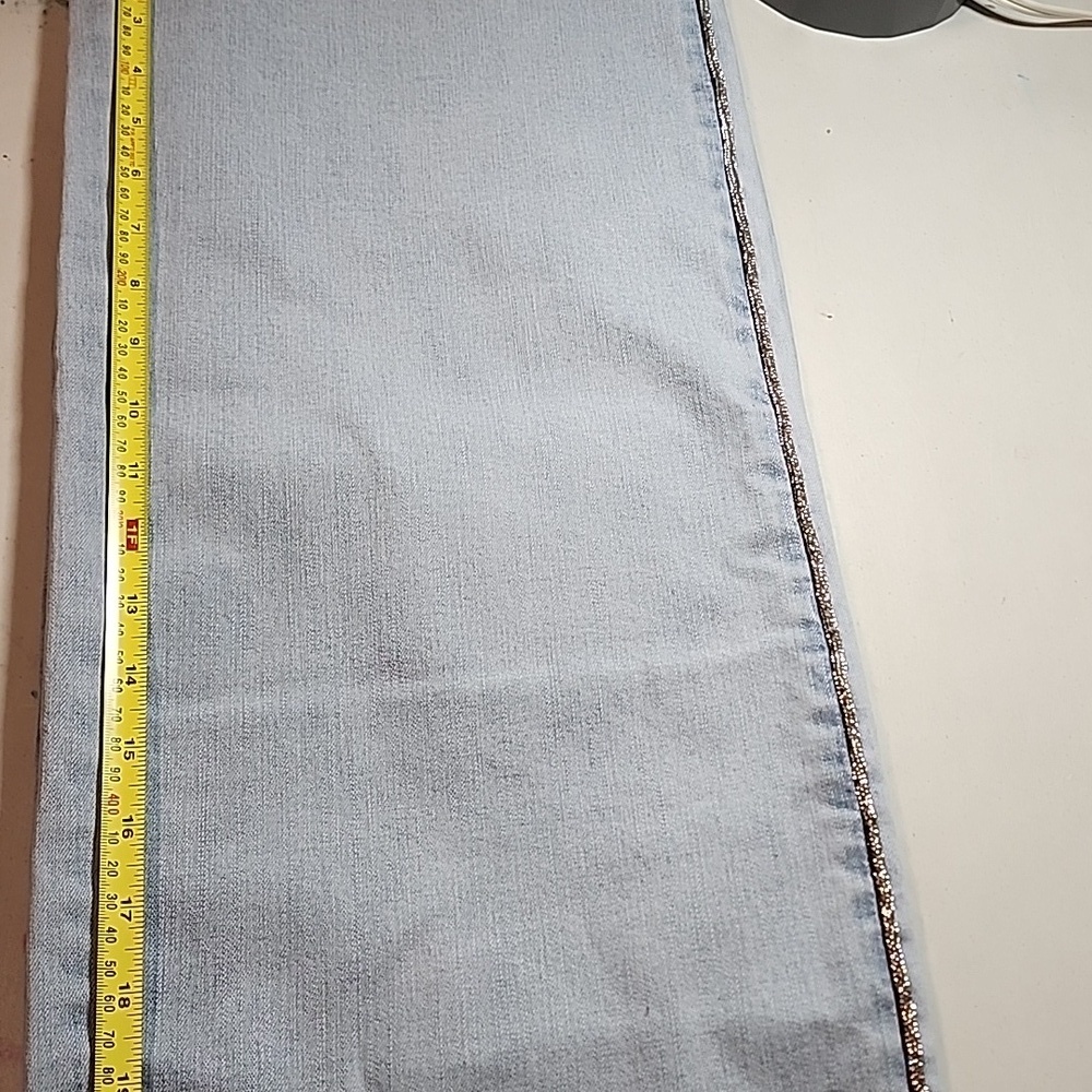 Anna & Ava NWT Light Blue WIDE Leg Jeans with Sparkle Detail - Picture 8 of 9